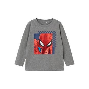 Name it - Spiderman bluse - Grey melange